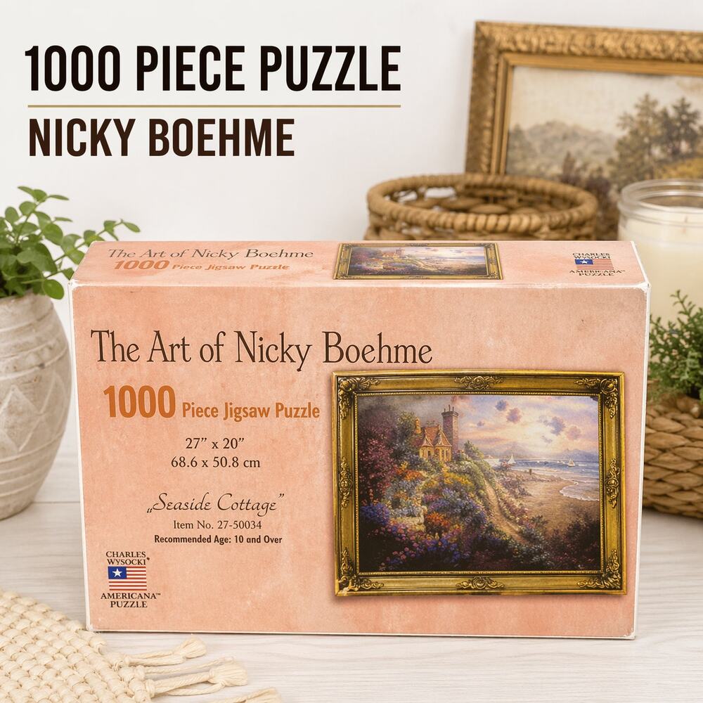 Nicky Boehme 1000 Piece Puzzle The Art of Nicky Boehme Seaside Cottage